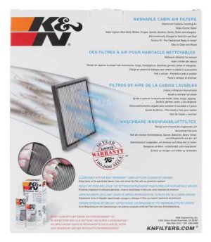 Kia Sportage Cabin Air Filter - K&N Engineering - Washable - `12-`20